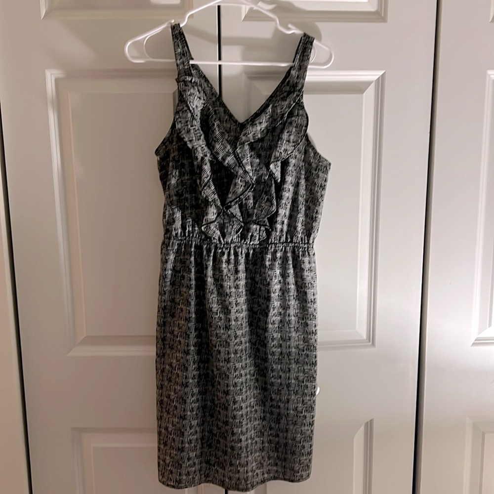 Target Women’s Ruffle Front Dress Printed - Black & White - Small
